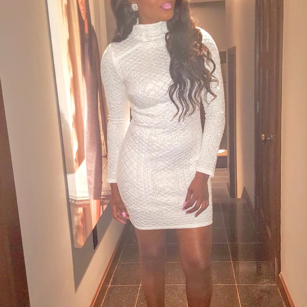 White embelished dress